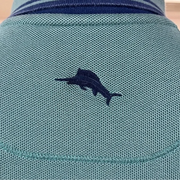 Tommy Bahama Polo Shirt Men’s Large Blue Teal Supima Cotton (746) - Picture 4 of 7